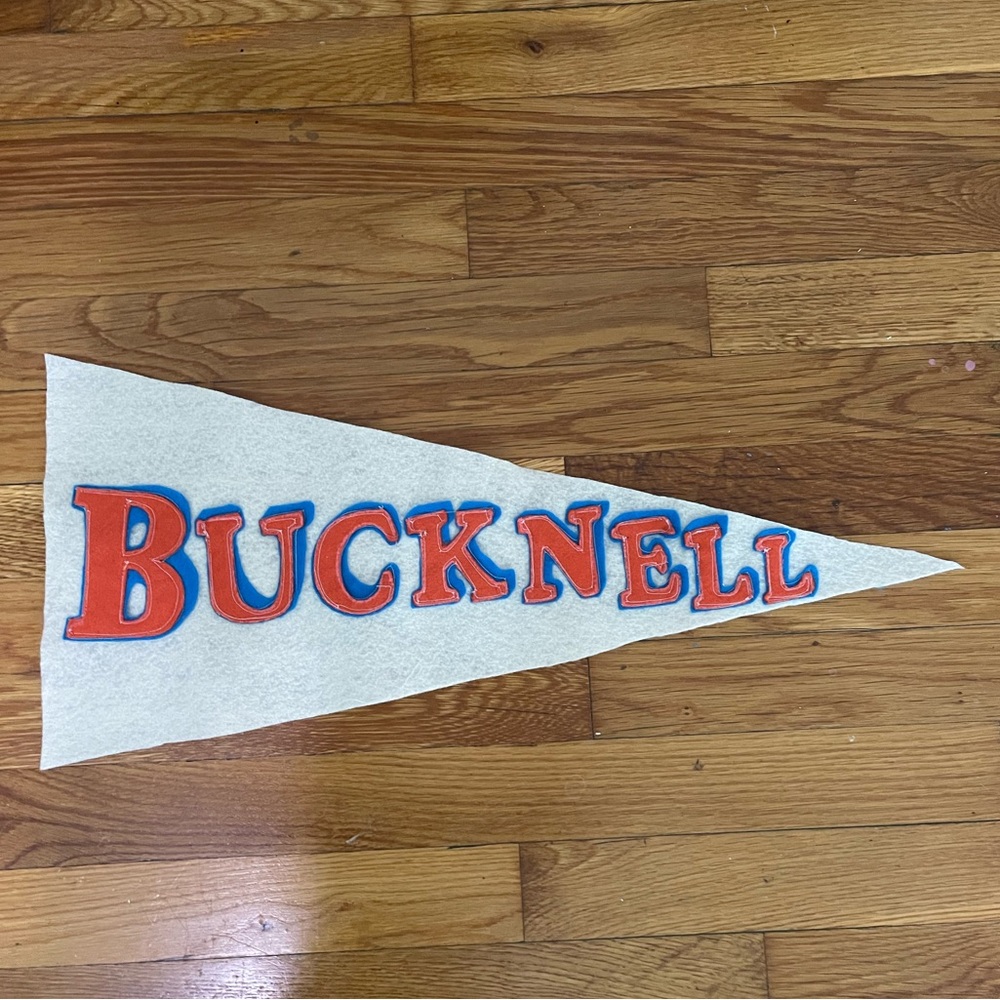 Custom vintage-inspired college or highschool pennant flag